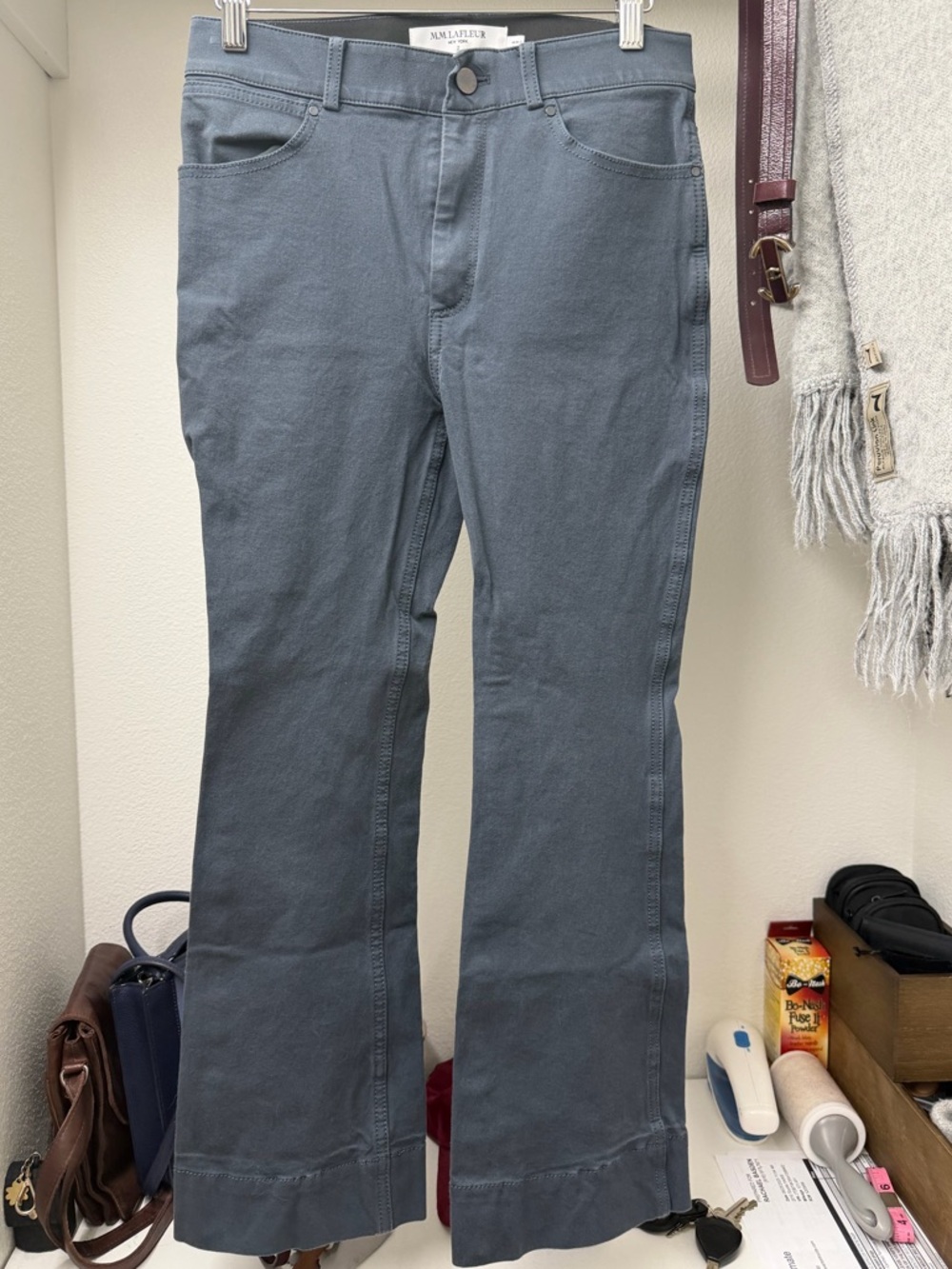 M.M LaFleur Slate Blue Bootcut Pants Size 2